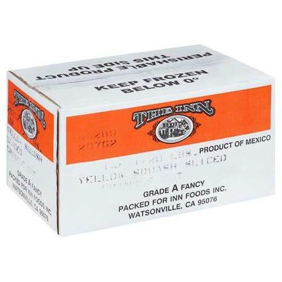 Savor Imports The Inn Sliced Crinkle Cut Yellow Squash, Frozen Squash, 20 Pound, Pre-Sliced, Non-GMO, Gluten-Free