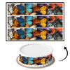 3 pcs Bold Abstract Brushstrokes Cake Strips Edible birthday cake strips, cake side borders, Icing Sheets 2.7X11.8 view 1