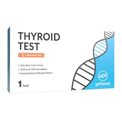 GetTested Thyroid Test TSH, fT4 & fT3 Home Test Kit At-Home Sample Collection, Secure Online Results, Fast & Easy, Discreet & Complete Kit
