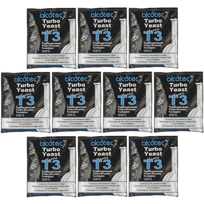 Alcotec Turbo Yeast Classic T3 120g (Pack of 10)