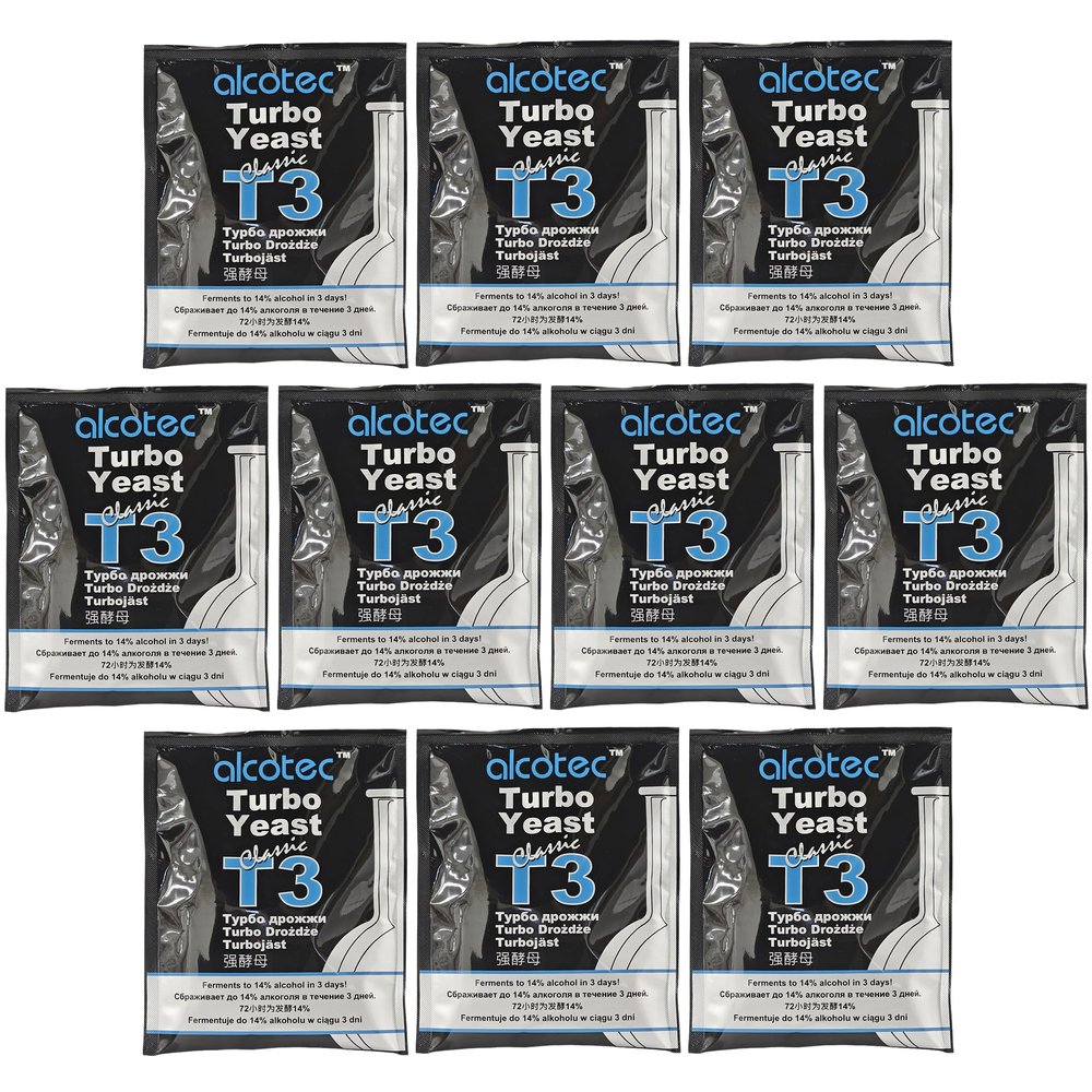Alcotec Turbo Yeast Classic T3 120g (Pack of 10)
