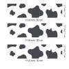 3 pcs Gray Cow Pattern Cake Strips Edible birthday cake strips, cake side borders, Icing Sheets 2.7X11.8 view 3