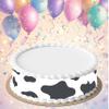 3 pcs Gray Cow Pattern Cake Strips Edible birthday cake strips, cake side borders, Icing Sheets 2.7X11.8 view 4