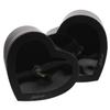 HONMEET Heart Shaped Flower Boxes Set 2pcs with Window and Lid, Valentines Day Treat Box and Small Makeup Storage, Black Paperboard Romantic Packaging for Bridesmaids and Special view 1