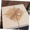 Abaodam Square Birthday Box with Ribbon, Small 19x19x14cm Paperboard Shirt and Scarf Packaging Case, Blue Bottom White Burlap Lid, Present Wrapping for Party and Celebration view 2
