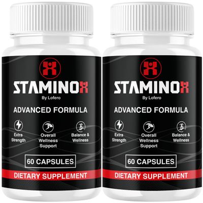 (2 Pack) Staminox Pills Official Staminox Supplement Advanced Strength Formula for Overall Health and Wellness Support, Multivitamin Maximum Strength with Natural Herbal Ingredients (120 Capsules)
