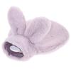 Hemobllo Portable Hot Water Bottle with Plush Rabbit Cover, PVC Explosion-Proof Water Pouch for Menstrual Relief, Comfortable Hand Warmer for Outdoor and Winter Use, Round Purple view 1