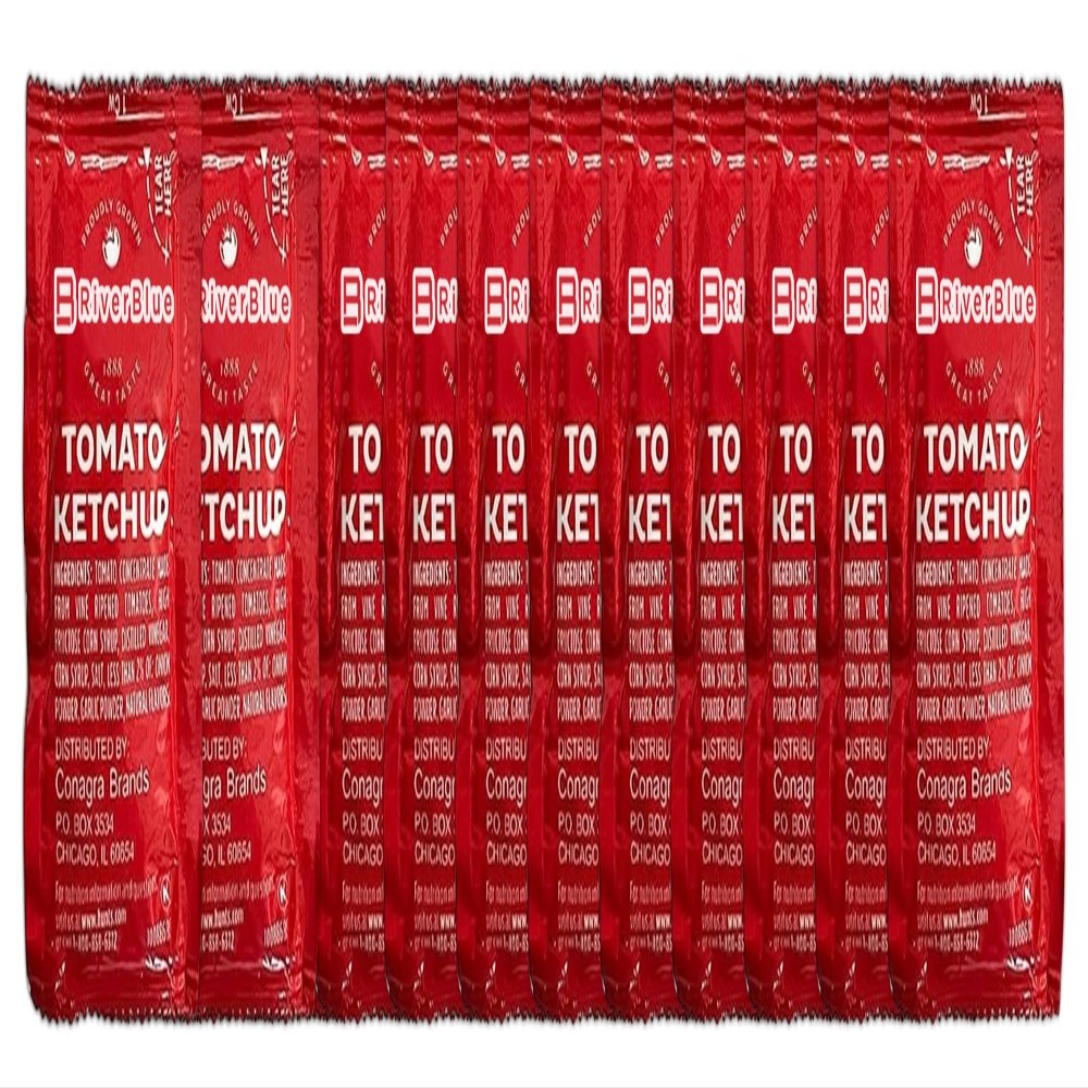 500 Single-Serve Ketchup Packets Convenient Bulk Packets for Travel, Restaurants, Offices & Picnics