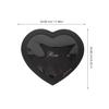 LALADEFIEE Heart Shaped Paper Flower Boxes Set of 2 Black Nesting Boxes with Lids for Valentines Day Floral Arrangements Bridesmaid Proposal Perfume Packaging view 2