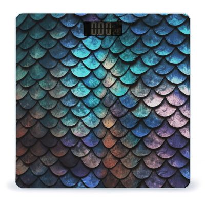 3D Magical Dragon Scales Pattern Digital Bathroom Scale for Body Weight Weighing Scale with Backlit LCD Display High Precision Measurements & Measures Weight Up to 180kg