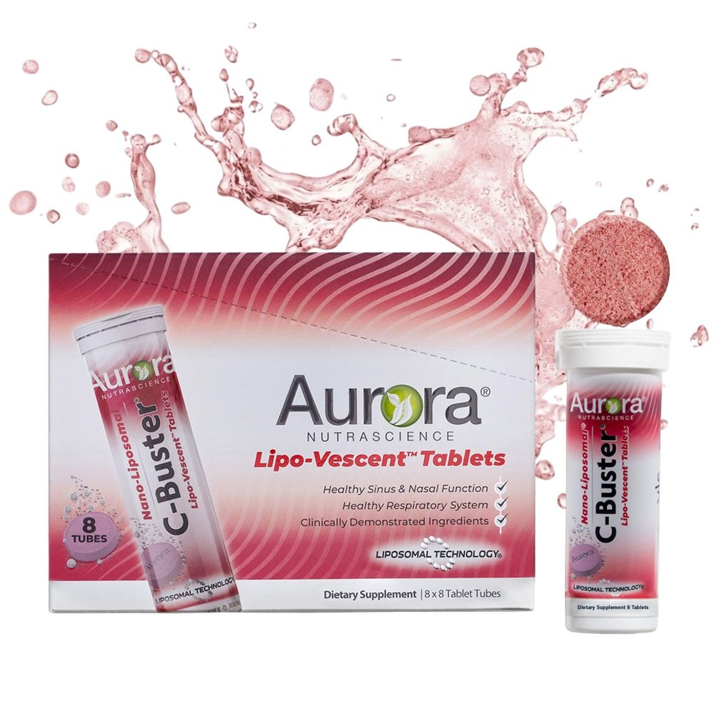Aurora Nutrascience Vitamin C Lipo-Vescent Tablets, 8 Tube Pack