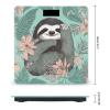 Animal Sloth Mint Green Digital Bathroom Scale for Body Weight Weighing Scale with Backlit LCD Display High Precision Measurements & Measures Weight Up to 180kg view 2