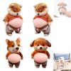 4 Pcs 3D Shiba Inu Dog Belly Stickers, Super Soft Silicone Anti-Collision Stickers, Cute Squishy Dog Belly Sticker as Car Door Protector, Table Edge Protector & Cute Decor Sticker for Home and Car view 1