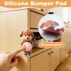 4 Pcs 3D Shiba Inu Dog Belly Stickers, Super Soft Silicone Anti-Collision Stickers, Cute Squishy Dog Belly Sticker as Car Door Protector, Table Edge Protector & Cute Decor Sticker for Home and Car view 3