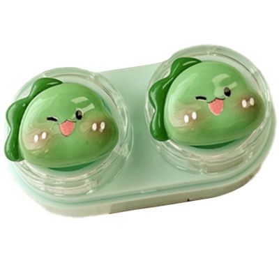 DLOULP Practical Lenses Container Set with Sliding and LeakProof Design Lens Storage Case with Wearing Removal Tool Lenses Storage Box