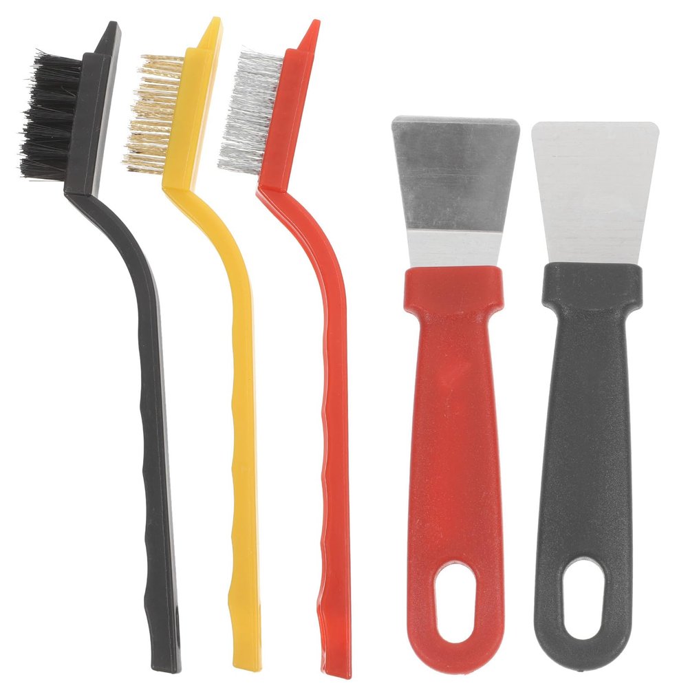 Beavorty Gap Cleaning Brush Set 5pcs Household Crevice Scraper Brushes for Window Tracks, Keyboard, and Cooktop Grooves, Handheld Detail Cleaning Tools for Home Use