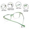 1Pair VisionGlobal Portable Progressive Multifocal Glasses, Photochromic Gray Sunglasses for Unisex Clear Green,+0.00/+2.25Magnification view 2