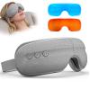 Eye Massager with Heat and Cooling, 5 Massage Modes for Eye Dry Fatigure and Migraines Relief, Lightweight Foldable for Office Home Travel Stress Relief, Mothers Day Birthday Gift for Mom Women (Grey) view 1