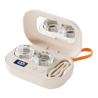 Contact Lens Cleaner Machine, Ultrasonic Contact Lens Cleaner Cute Case, Small Portable Ultrasonic-Lens Cleaning Machine, Cleaning Rechargeable Eye Care Tool For Gym Sports Running Travel Office