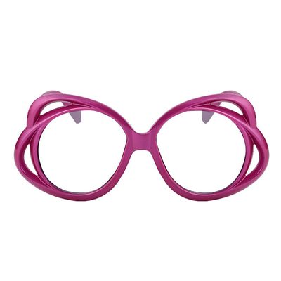 AOOLIA Oversized Round Women Eyewear, Stylish Large Blue Light Blocking Glasses, Anti-UV Anti-fatigue Eyeglasses (Purple)
