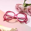 AOOLIA Oversized Round Women Eyewear, Stylish Large Blue Light Blocking Glasses, Anti-UV Anti-fatigue Eyeglasses (Purple) view 3
