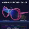 AOOLIA Oversized Round Women Eyewear, Stylish Large Blue Light Blocking Glasses, Anti-UV Anti-fatigue Eyeglasses (Purple) view 4