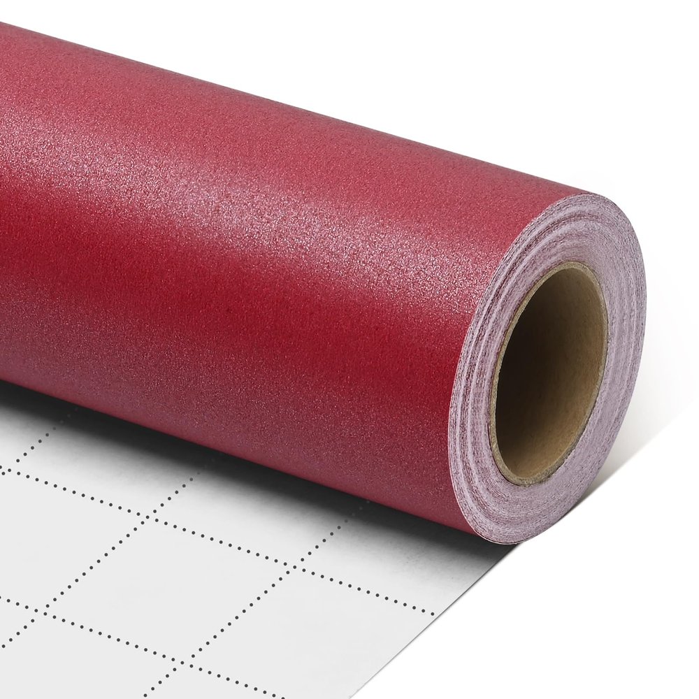 Gift Wrapping Paper, Red Pearly Wrapping Paper Roll, 17 Inch X 32.8 Feet