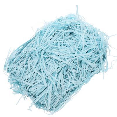 Beatifufu 500g Sky Blue Raffia Paper Shreds, Crinkle Paper Filler for Boxes and Basket Packing, Decorative Packaging Box Filling for Wrapping Supplies