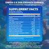 2 Pack Vegan Omega-3 Gummies1000mg for Adults - Sugar Free Supplement with 400mg DHA & 600mg EPA, Vitamins A, C, E, and Zinc - 120 Count view 2