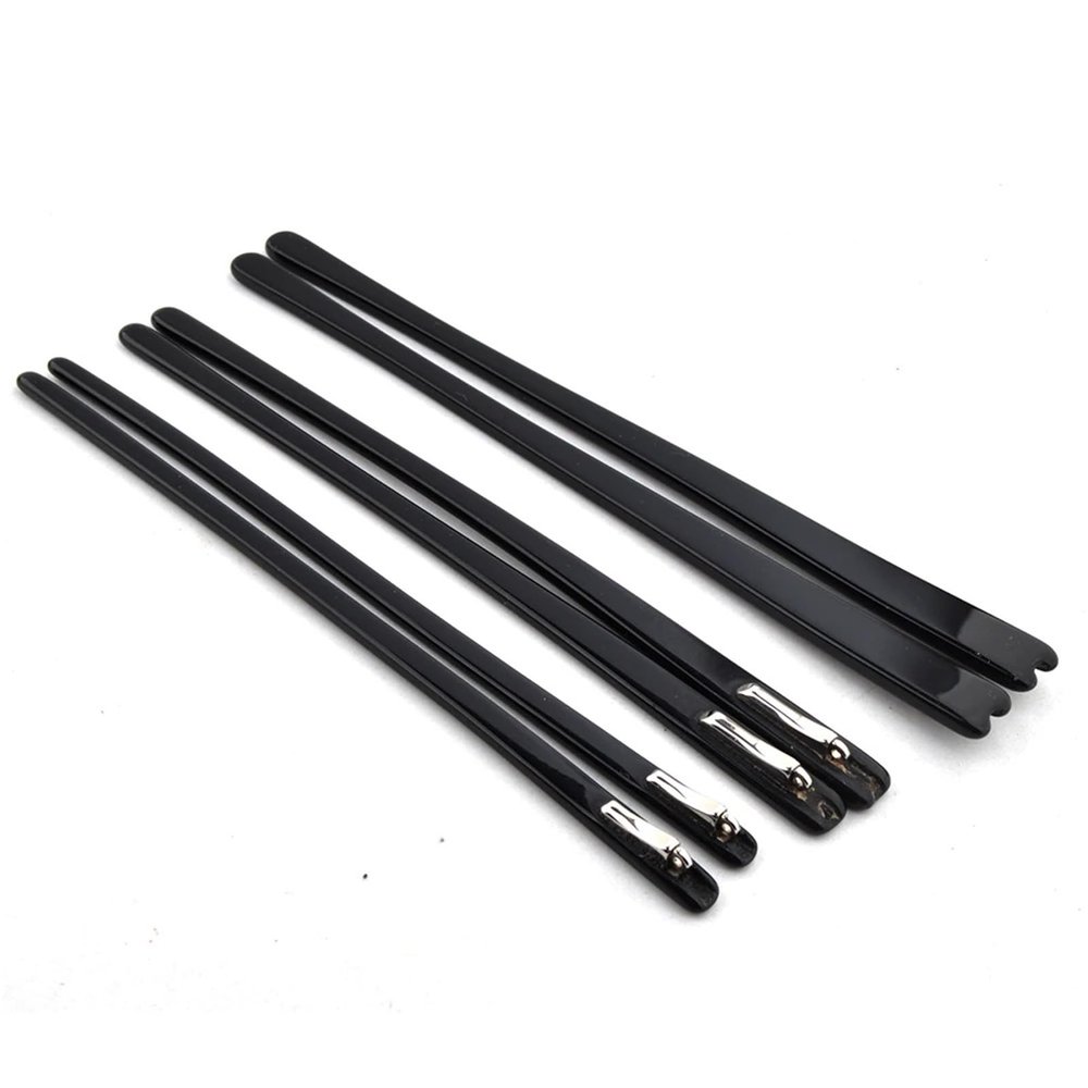 10pairs(20pcs) Width 5mm 7mm 9mm Black Acetate Eyeglasses Temple Glasses Spring Rod(Mix Size 10pairs)