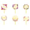 ZZHXSM 6PCS Acrylic Birthday Cake Decorations Cupcake Toppers Suitable for Party/Anniversary/Wedding Pastries Decorations view 1