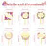 ZZHXSM 6PCS Acrylic Birthday Cake Decorations Cupcake Toppers Suitable for Party/Anniversary/Wedding Pastries Decorations view 2