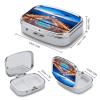 Pool Party Cruise Ship Pill Case,2 Compartment Small Pill Box Metal Portable Medicine Box Mini Medication Organizer Storage Travel Organizer for Pocket Purse view 2