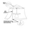 Outdoor Mosquito Net, Outdoor Portable Garden Umbrella Table Screen Sun Parasol Mosquito Net Cover Netting Cover view 3