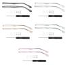 1 Pair Crystal Transparent Glasses Arm Replacement Leg Sunglasses Eyeglasses Replacement Metal Leg Repair Eyewear Accessories(Purple) view 1