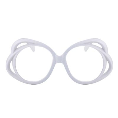 AOOLIA Oversized Round Women Eyewear, Stylish Large Blue Light Blocking Glasses, Anti-UV Anti-fatigue Eyeglasses (White)