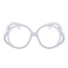 AOOLIA Oversized Round Women Eyewear, Stylish Large Blue Light Blocking Glasses, Anti-UV Anti-fatigue Eyeglasses (White) view 1