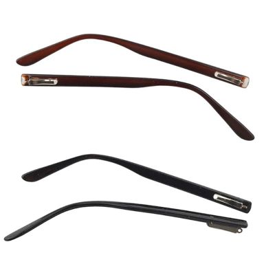 1pair PC Glasses Eyewear Temple Spring Hinge Glasses Temple Repair Accessory Black Brown(TT001 Black)