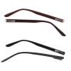 1pair PC Glasses Eyewear Temple Spring Hinge Glasses Temple Repair Accessory Black Brown(TT001 Black) view 1