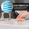 QUMIIRITY 10pcs Toothbrushes, Soft Charcoal Bristles, Round Handle, Portable Travel Manual Toothbrush Set for Oral Care view 4