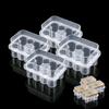 4pcs Peptide Case for Fridge, 3mL Vial Holder for Refrigerator, 10 Slots Each (40 Total), Fits Up to 16mm x 38mmH, Click-Closure Stackable Organizer for Insulin/Peptides/GLP-1, Semi-Transparent view 1