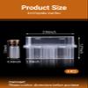 4pcs Peptide Case for Fridge, 3mL Vial Holder for Refrigerator, 10 Slots Each (40 Total), Fits Up to 16mm x 38mmH, Click-Closure Stackable Organizer for Insulin/Peptides/GLP-1, Semi-Transparent view 2