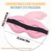 2PCS Sleep Mask for Women Men, Lightweight Breathable Eye Masks for Sleeping, Light Blocking Soft 3D Sleeping Eye Mask for Side Sleeper, Relaxing Travel Sleep Eye Mask (Black & Pink) view 3