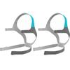 2Pcs Grey Velvet Cloth Headgear for Resmed Airfit F20 N20 CPAP Use, Replacement Strap with Elastic Comfort and Secure Fixing view 1