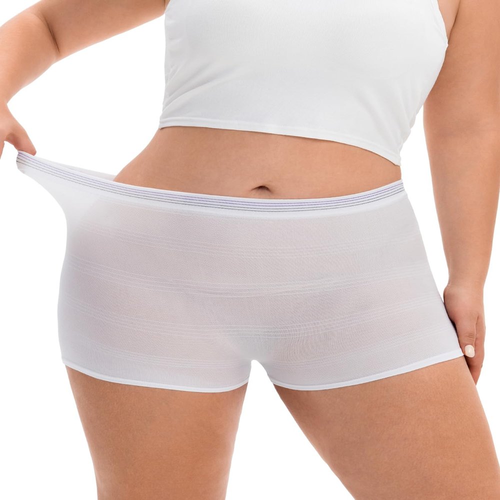 Fenanrior 10-Pack High Waist Seamless Postpartum Panties, Washable Disposable for Women, C-Section Recovery & Incontinence, Breathable & Comfortable