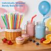100 pcs Bendy Boba Straws, Individually Wrapped Jumbo 12 mm Wide Bubble Tea Straws Flexible with Angled Tip, Bendable & Extendable Large Plastic Drinking Straws for Smoothies, Milkshakes,Thick Drinks view 2