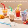 100 pcs Bendy Boba Straws, Individually Wrapped Jumbo 12 mm Wide Bubble Tea Straws Flexible with Angled Tip, Bendable & Extendable Large Plastic Drinking Straws for Smoothies, Milkshakes,Thick Drinks view 4
