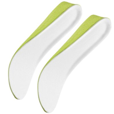 UPKOCH Soft Height Increasing Insoles 2.5cm Breathable Sports Shoe Inserts for Men and Women, Shock Absorbing Invisible Green Sole Shoe Height Booster Inserts for Athletic Use, Size 39-40