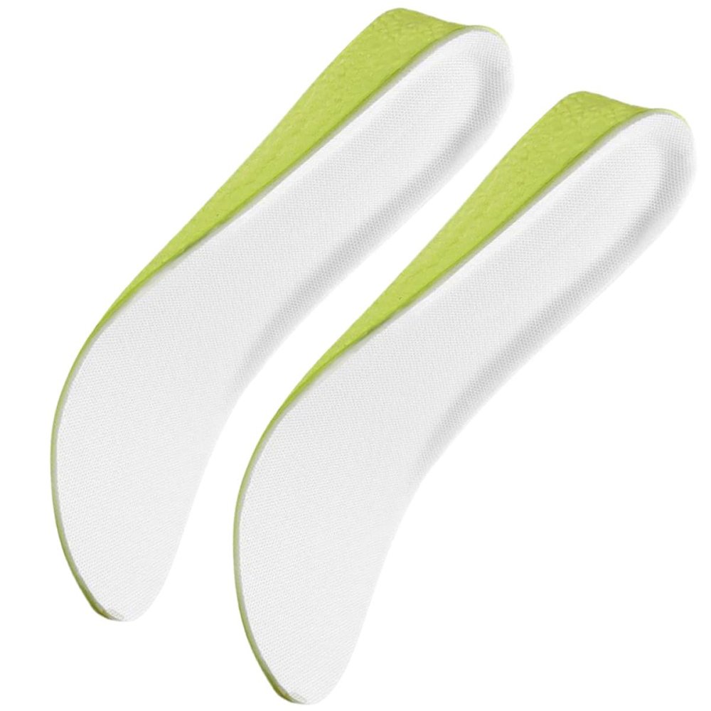 UPKOCH Soft Height Increasing Insoles 2.5cm Breathable Sports Shoe Inserts for Men and Women, Shock Absorbing Invisible Green Sole Shoe Height Booster Inserts for Athletic Use, Size 39-40