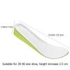 UPKOCH Soft Height Increasing Insoles 2.5cm Breathable Sports Shoe Inserts for Men and Women, Shock Absorbing Invisible Green Sole Shoe Height Booster Inserts for Athletic Use, Size 39-40 view 2